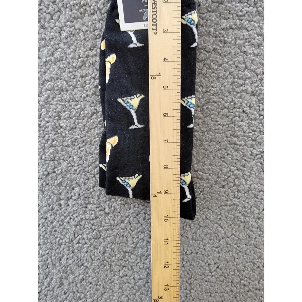 Club Room Cocktail & Baseball Crew Socks Men's One Size Black/Grey 2 Pairs